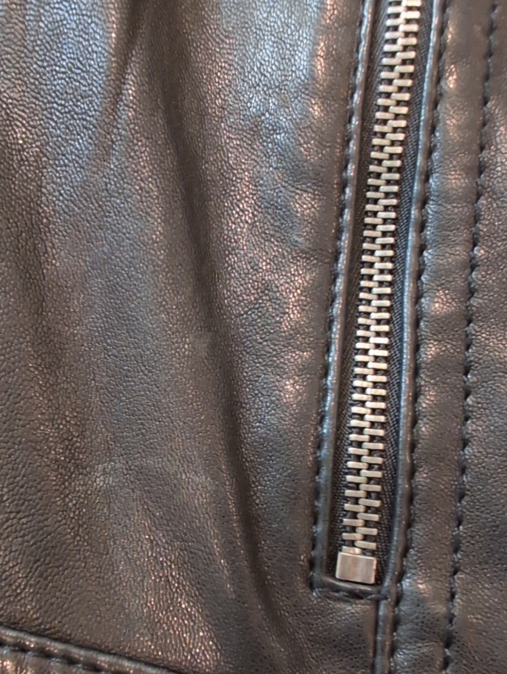Juicy Couture Leather Ruffle Shoulder Moto Jacket Vintage Y2K - Picture 8 of 12